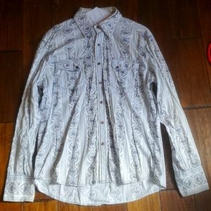 Men's long sleeve snap shirt